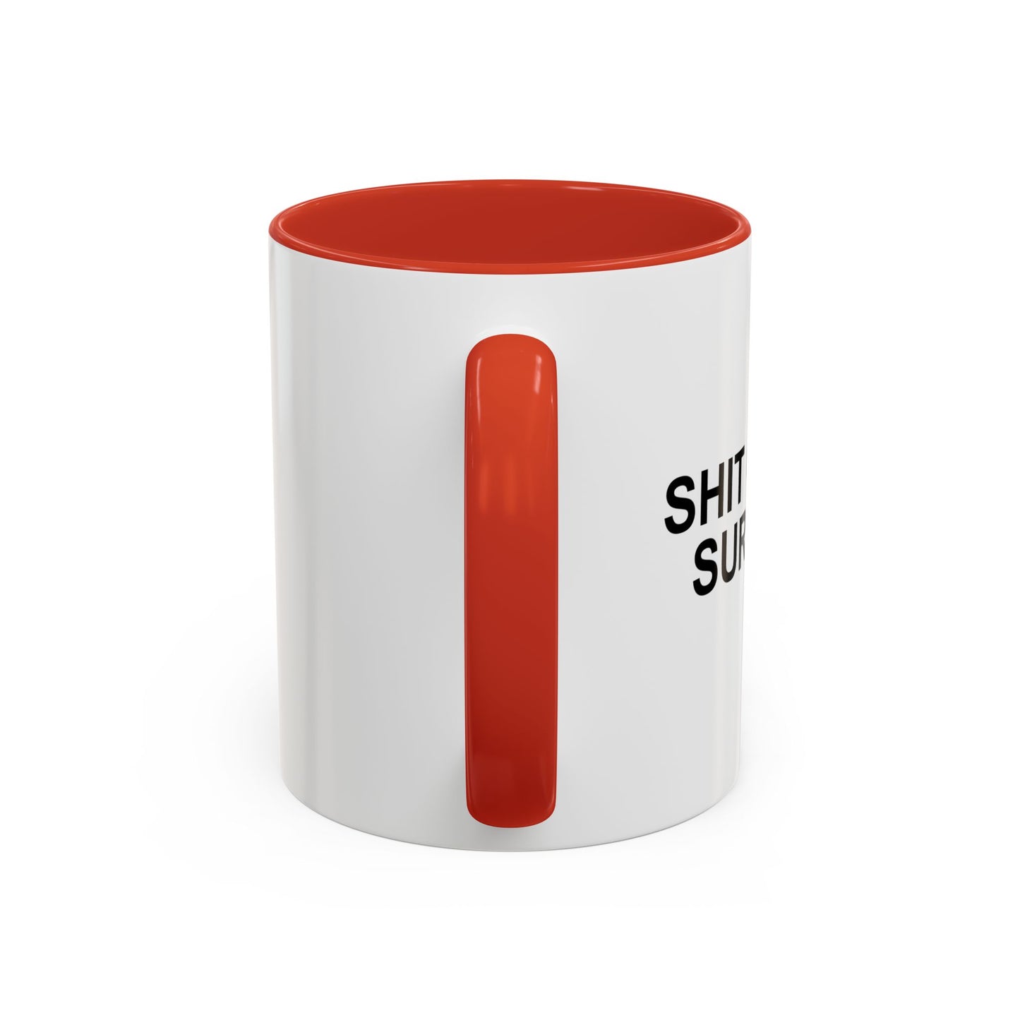 SHIT CREEK SURVIVOR Accent BiColor Funny Sarcastic Mug