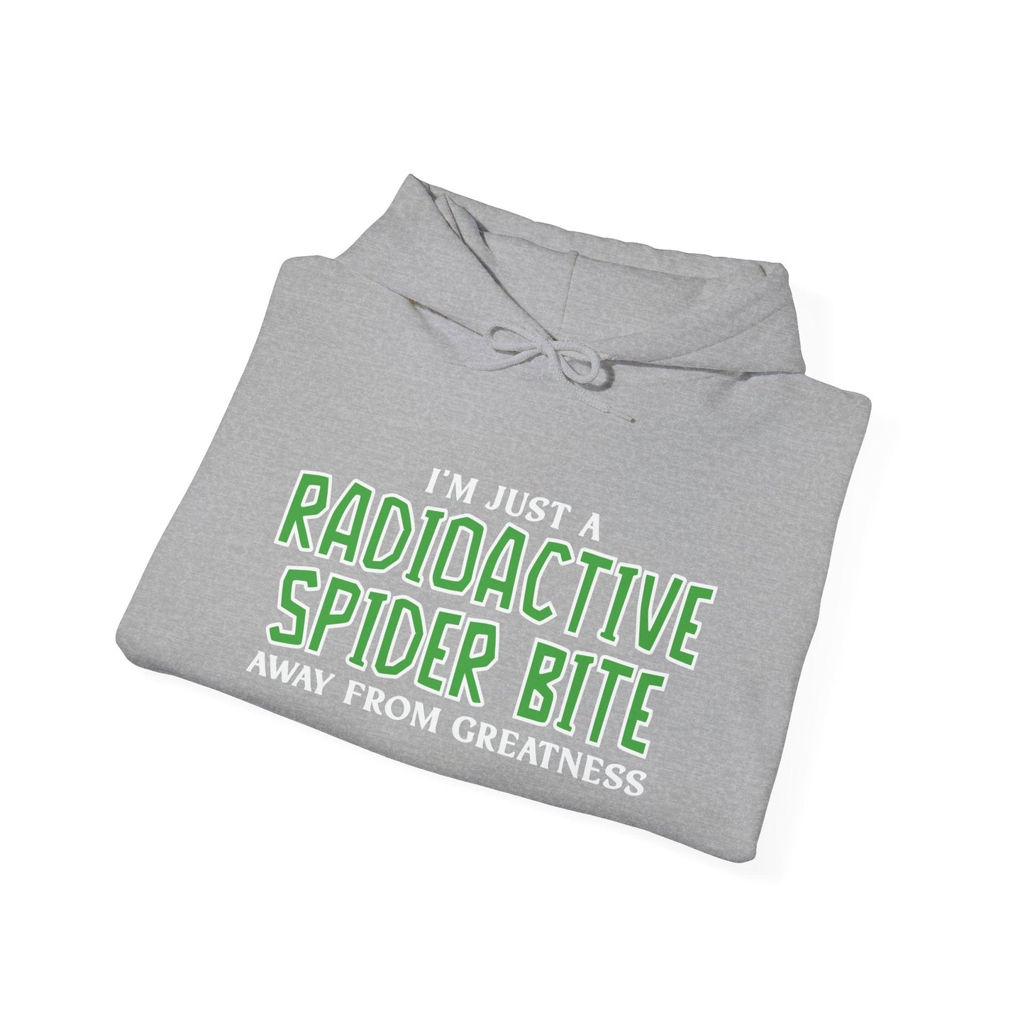 RADIOACTIVE SPIDER BITE - Premium Unisex Funny Sarcastic Black Hoodie Sweatshirt