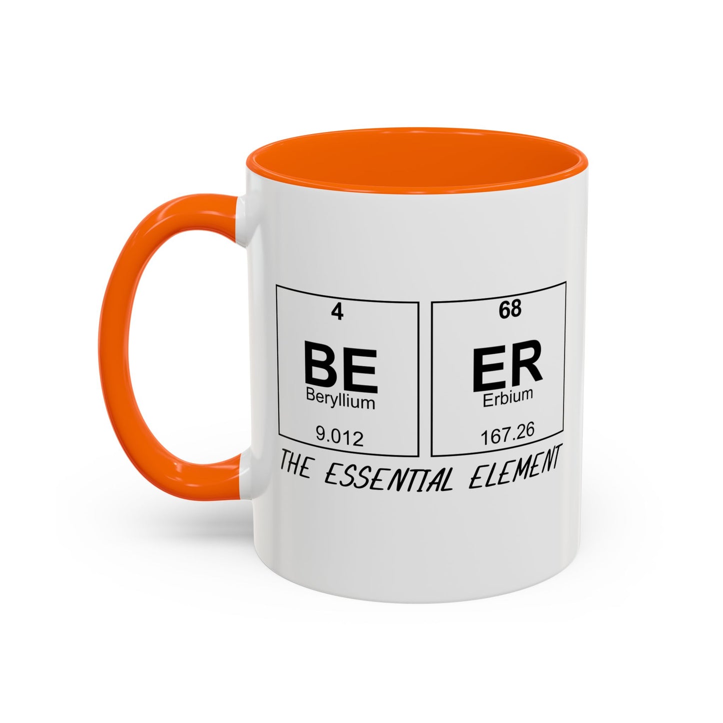 BEER THE ESSENTIAL ELEMENT Accent BiColor Funny Sarcastic Mug