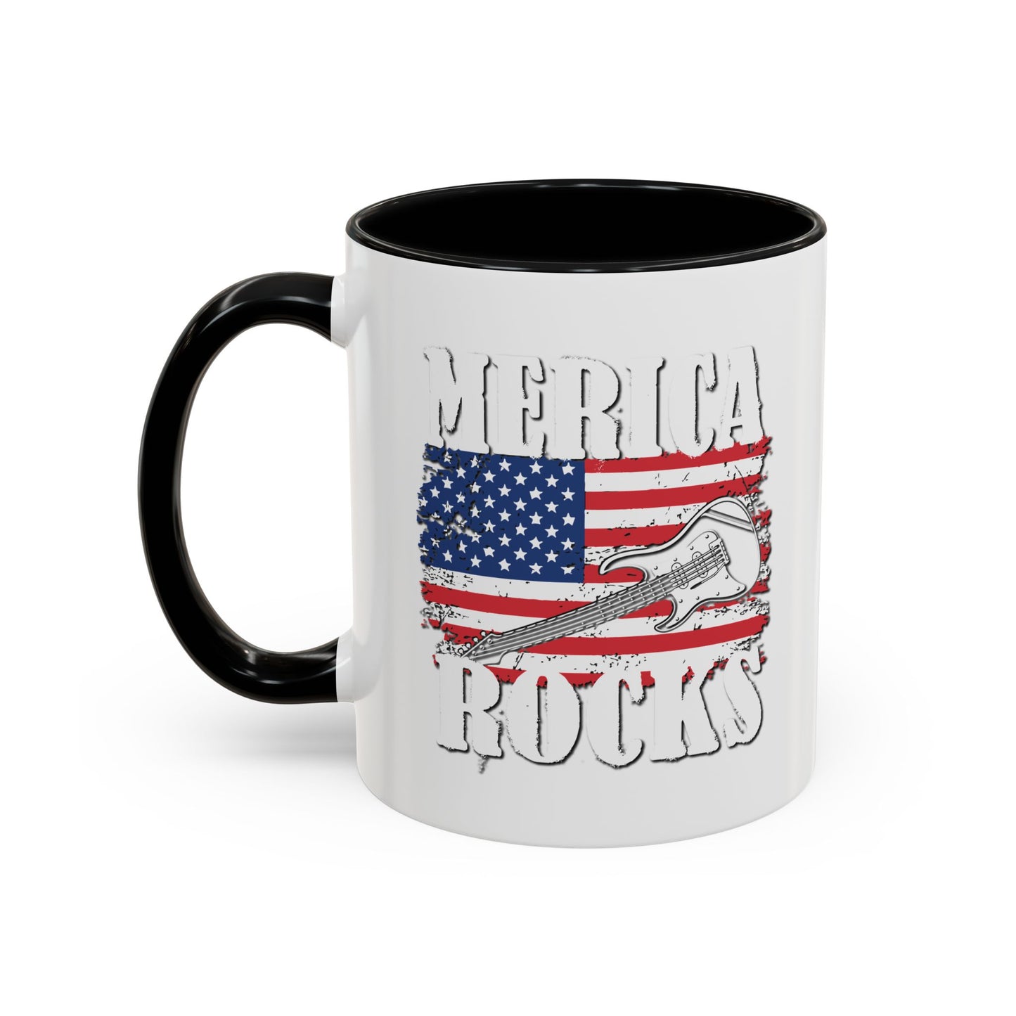 MERICA ROCKS Accent BiColor  Mug