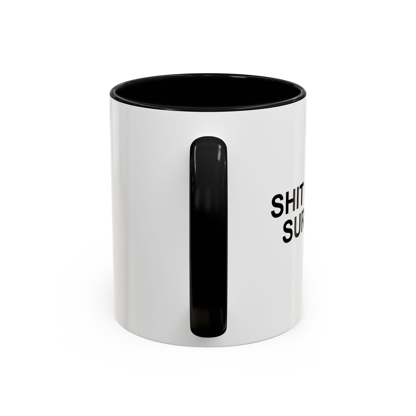 SHIT CREEK SURVIVOR Accent BiColor Funny Sarcastic Mug