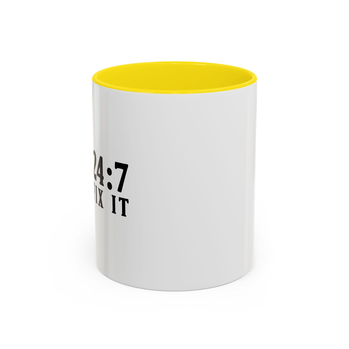 DAD 24-7 - I CAN FIX IT Accent BiColor Funny Sarcastic Mug