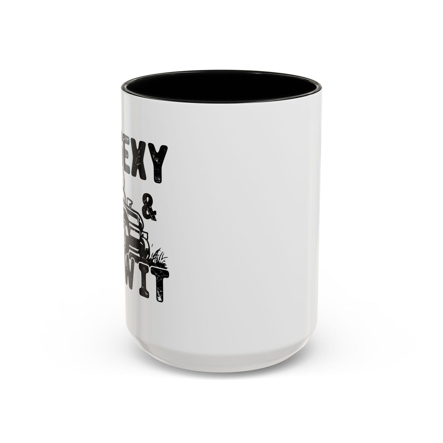 IM SEXY AND I MOW IT Accent BiColor Funny Sarcastic Mug