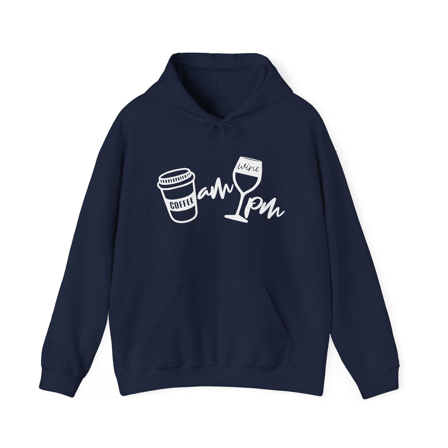 AM PM DRINKS - Premium Unisex Funny Sarcastic Black Hoodie Sweatshirt