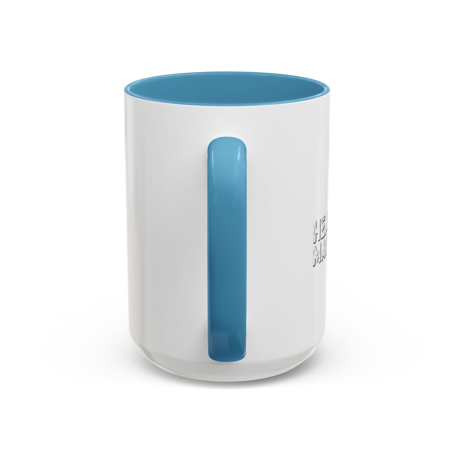 HEAVY METAL MADE ME DO IT Accent BiColor Funny Sarcastic Mug