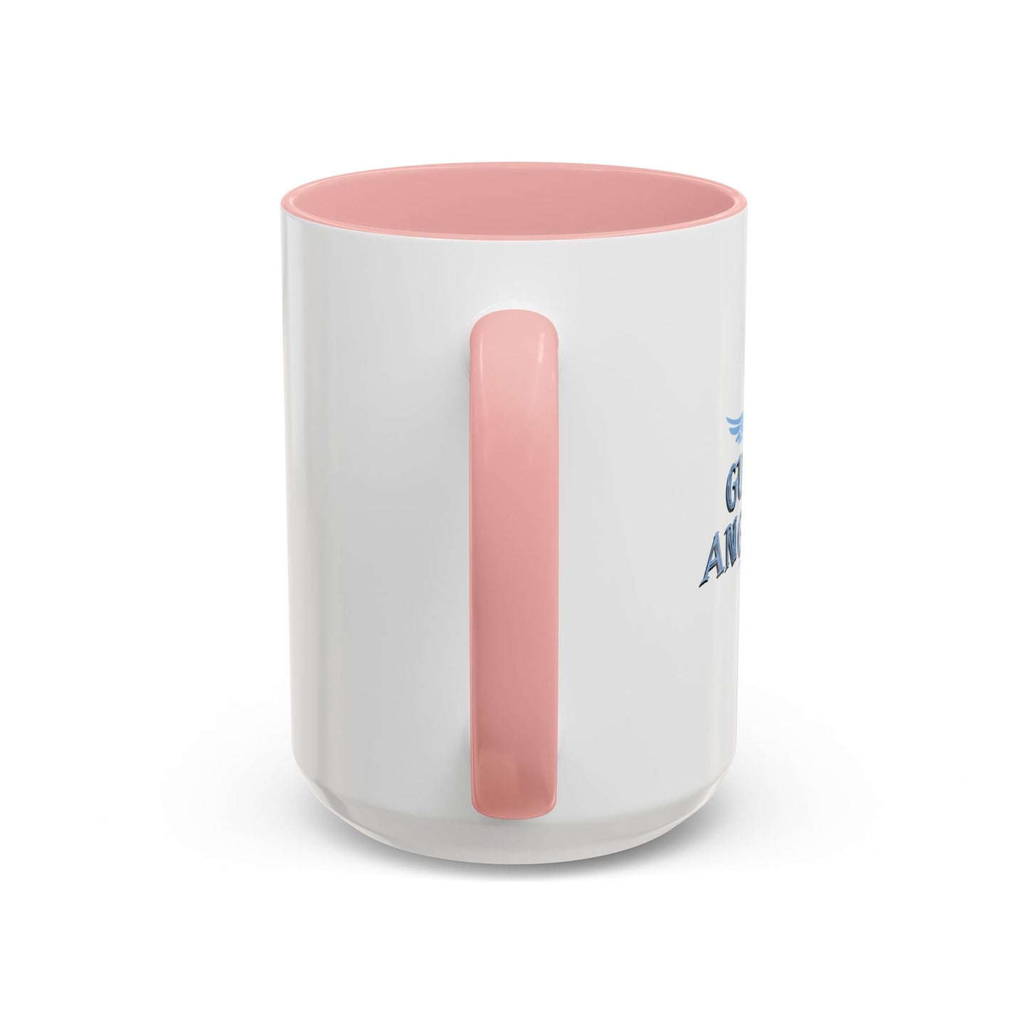 I THINK MY GUARDIAN ANGEL DRINKS Accent BiColor Funny Sarcastic Mug