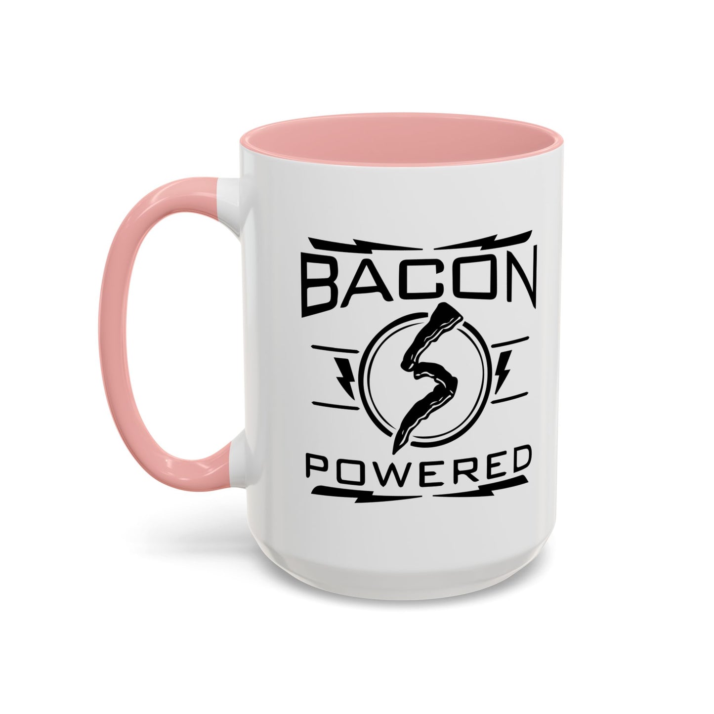 BACON POWERED Accent BiColor Funny Sarcastic Mug