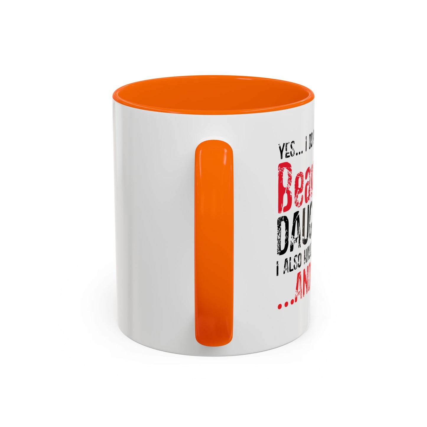 GUN,A SHOVEL, AND AN ALIBI Accent BiColor Funny Sarcastic Mug