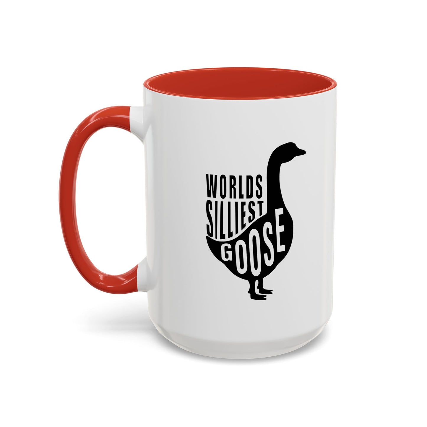 WORLDS SILLIEST GOOSE Accent BiColor Funny Sarcastic Mug