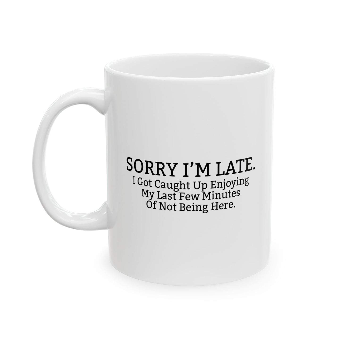 NEVER TRYING TO TYPE DUCKING FUNNY SARCASTIC White Mug