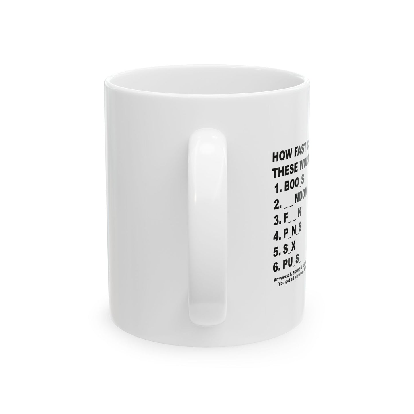 GUESS THESE WORDS FUNNY SARCASTIC MUG