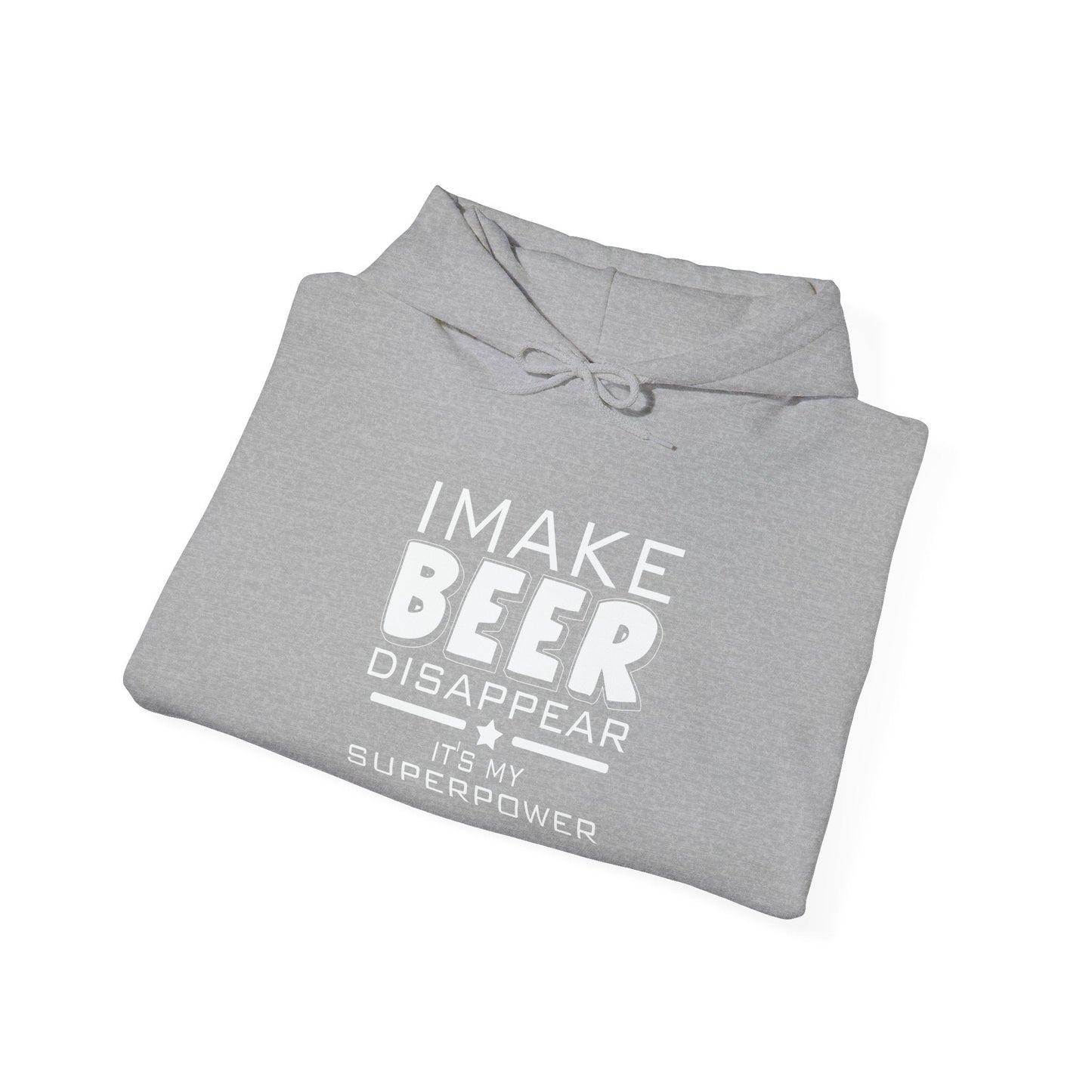 I MAKE BEER DISAPPEAR - Premium Unisex Funny Sarcastic Black Hoodie Sweatshirt