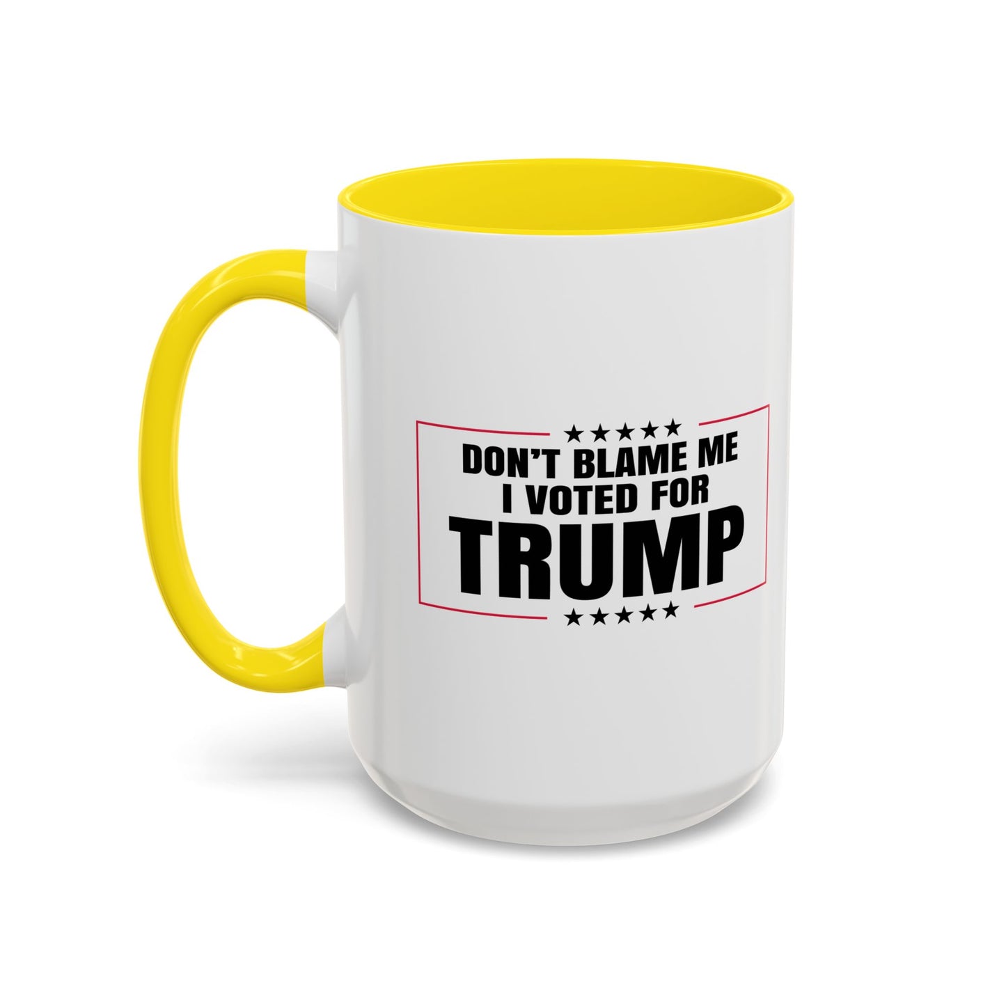 I VOTED FOR TRUMP Accent BiColor Funny Sarcastic Mug