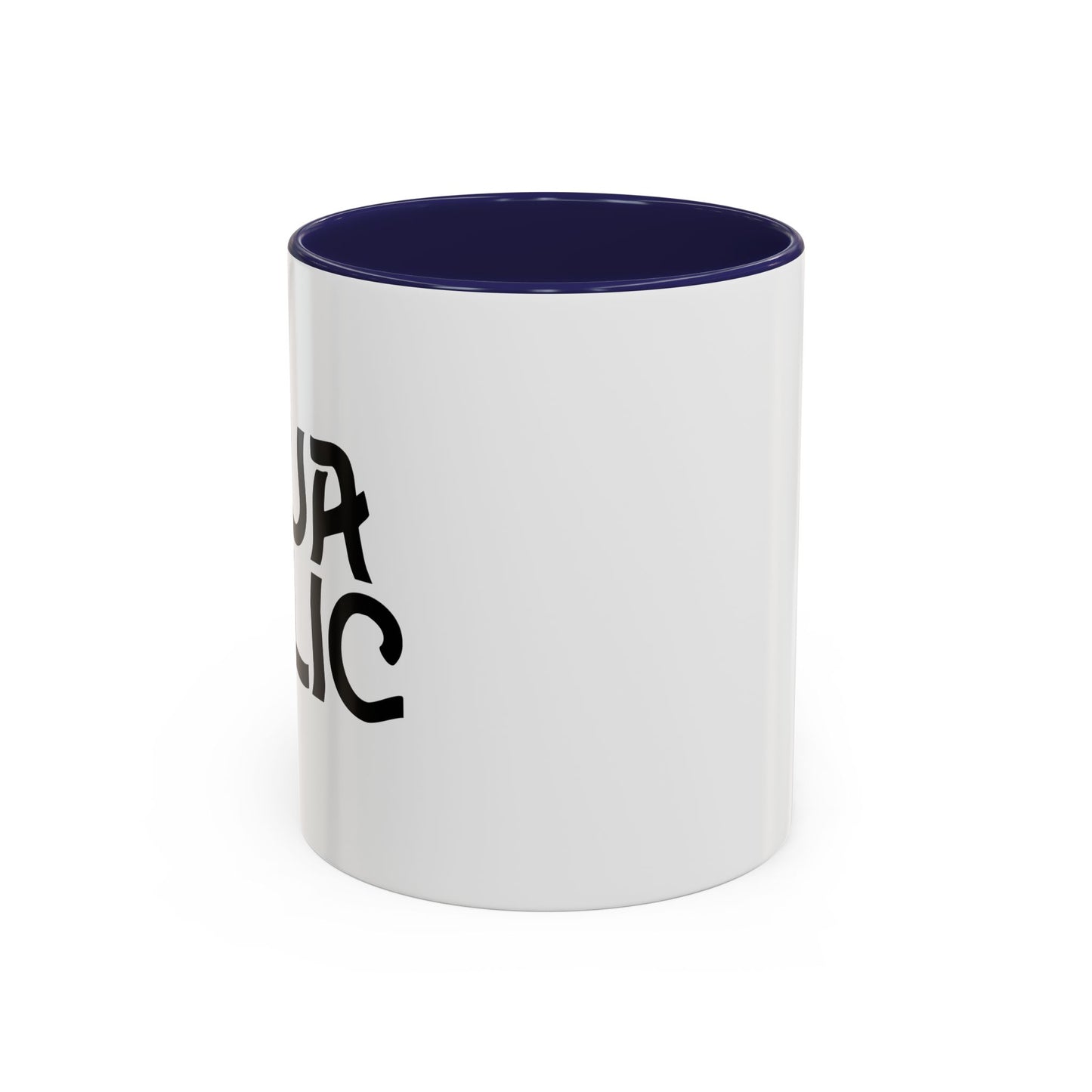 AQUAHOLIC Accent BiColor Funny Sarcastic Mug