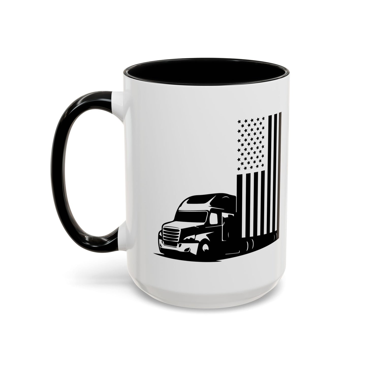 DISTRESS TRUCK AMERICAN FLAG Accent BiColor Funny Sarcastic Mug