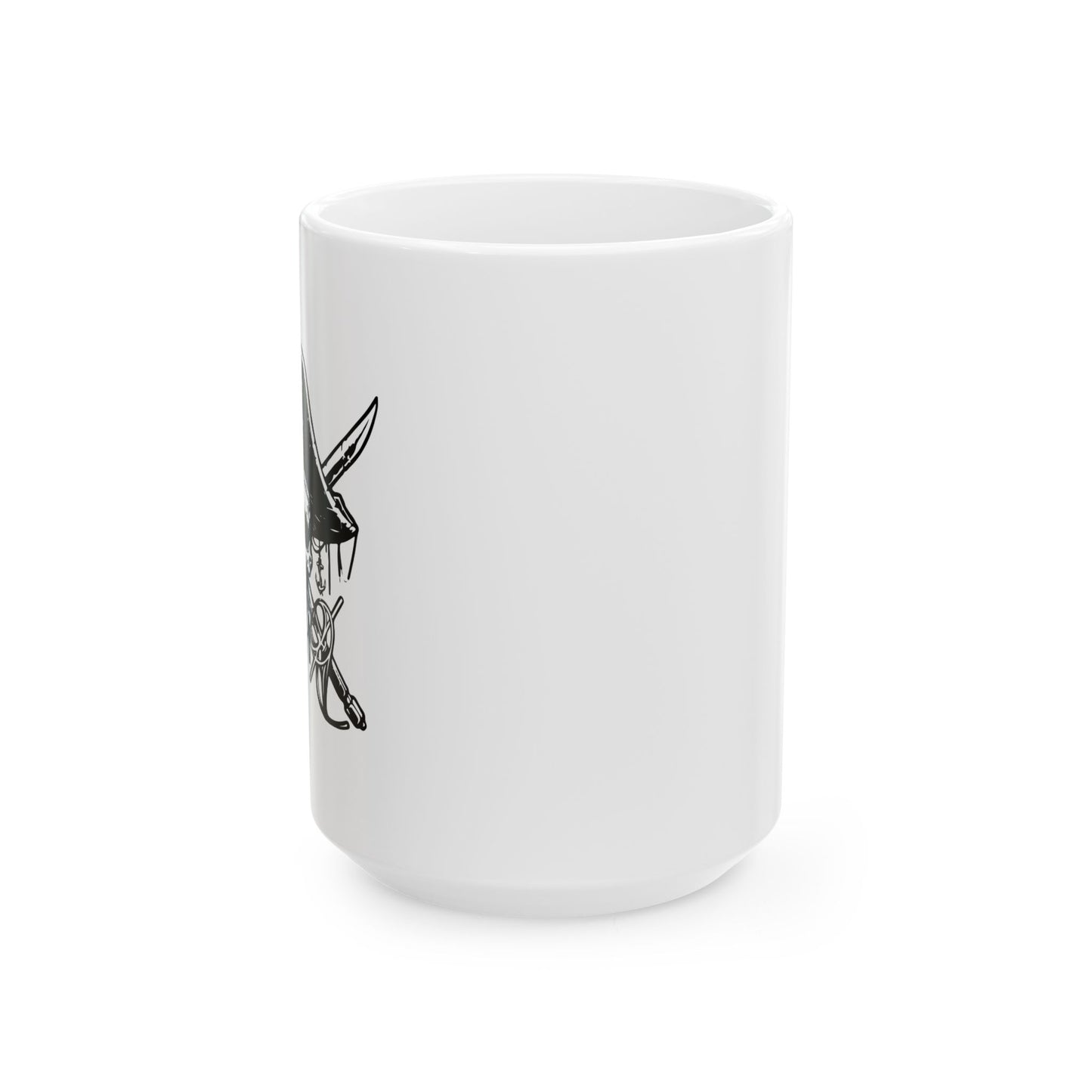 SKULL HAT BONES FUNNY SARCASTIC WHITE MUG