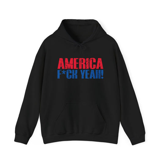 AMERICA FUCK - Premium Unisex Funny Sarcastic Black Hoodie Sweatshirt