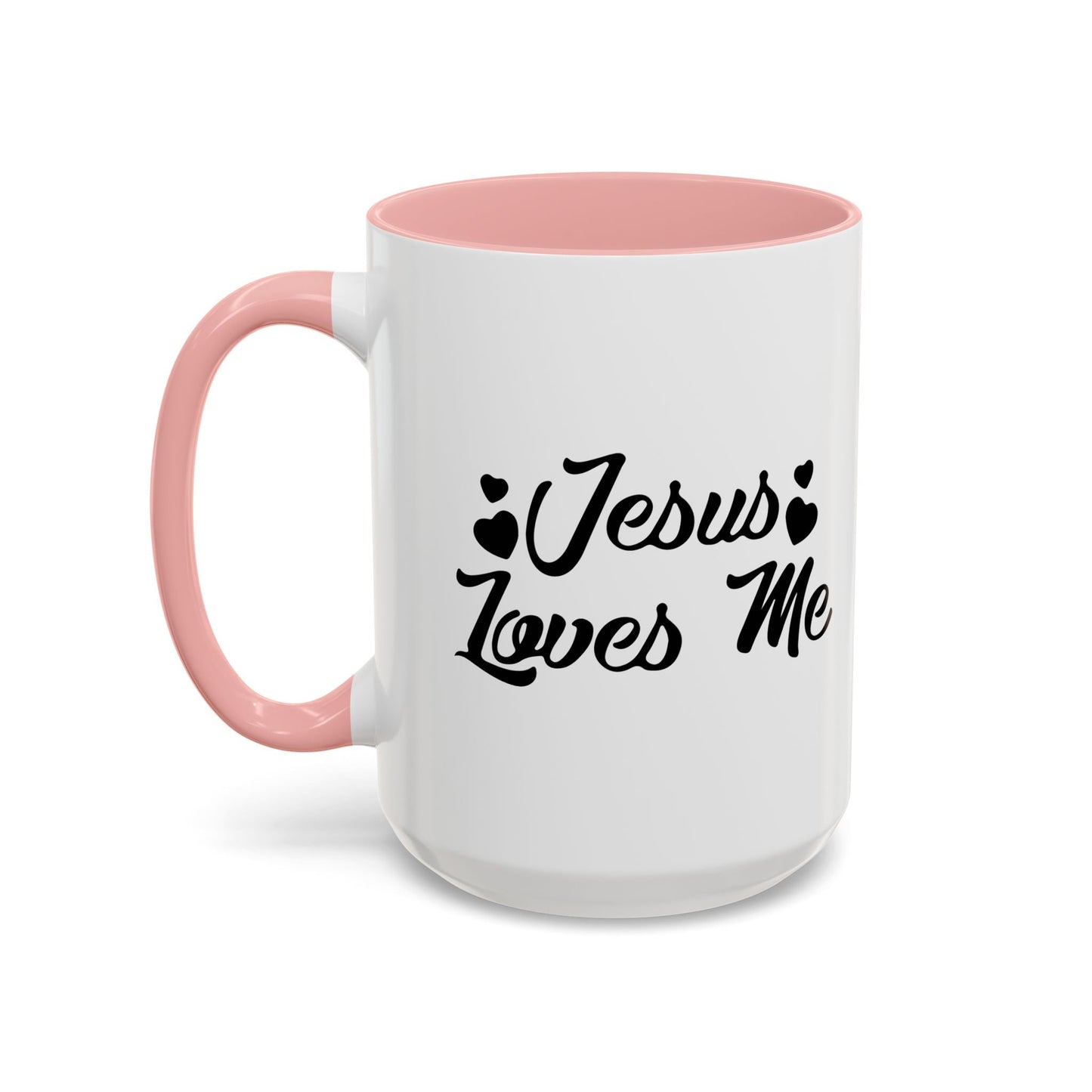 JESUS LOVES ME Accent BiColor Mug