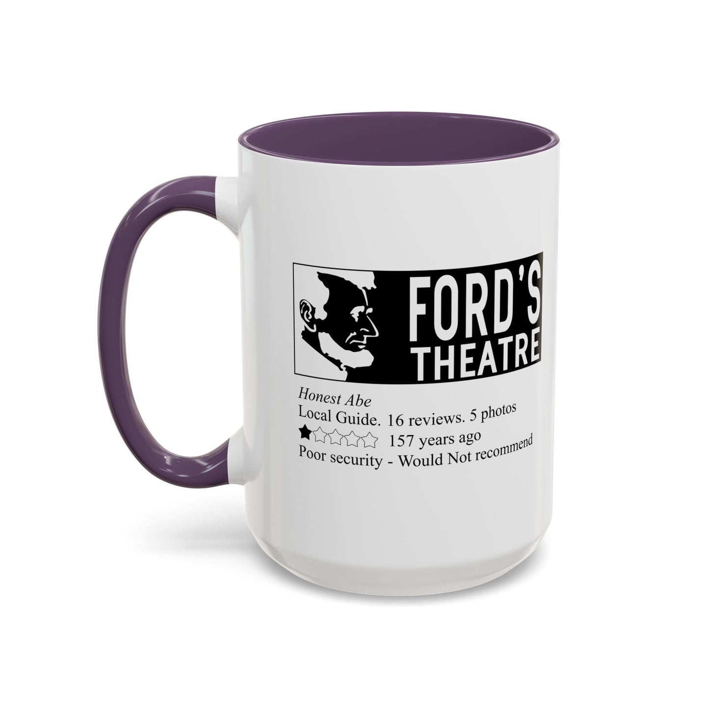 FORD'S THEATRE REVIEW Accent BiColor Funny Sarcastic Mug