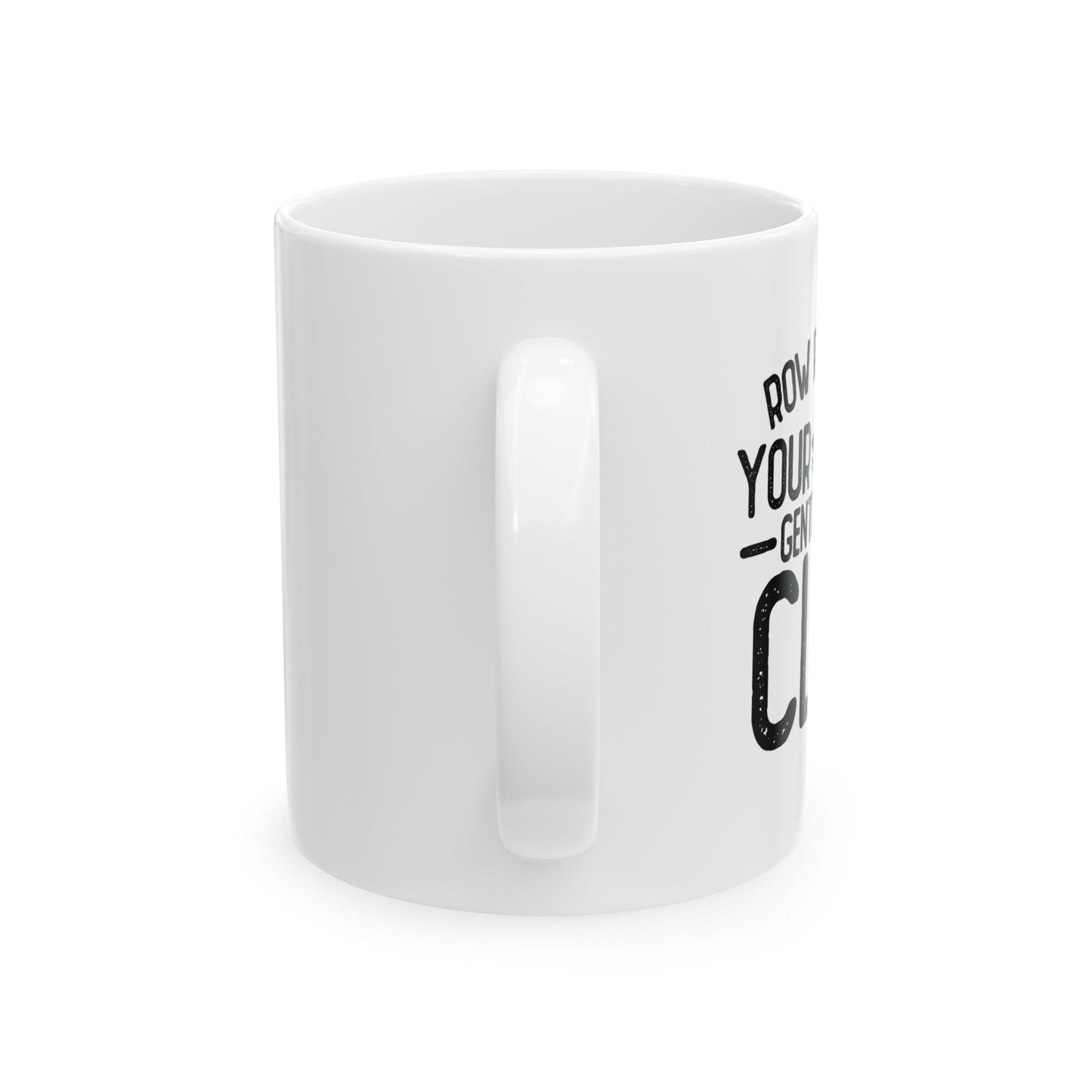 GENTLY OFF A CLIFF FUNNY SARCASTIC WHITE MUG