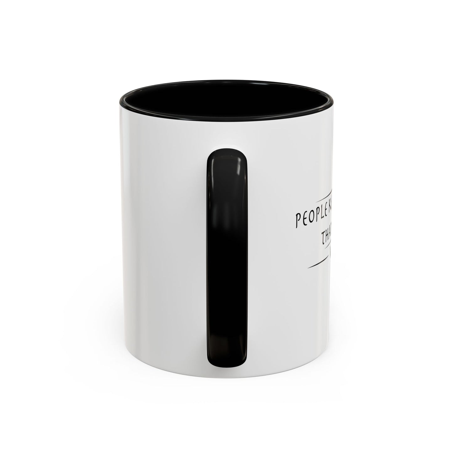 PEOPLE KEEP THINKING THAT I CARE... WEIRD. Accent BiColor Funny Sarcastic Mug