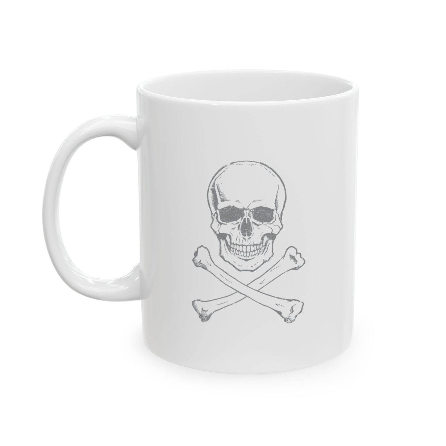 SKETCHY SKULL White Mug