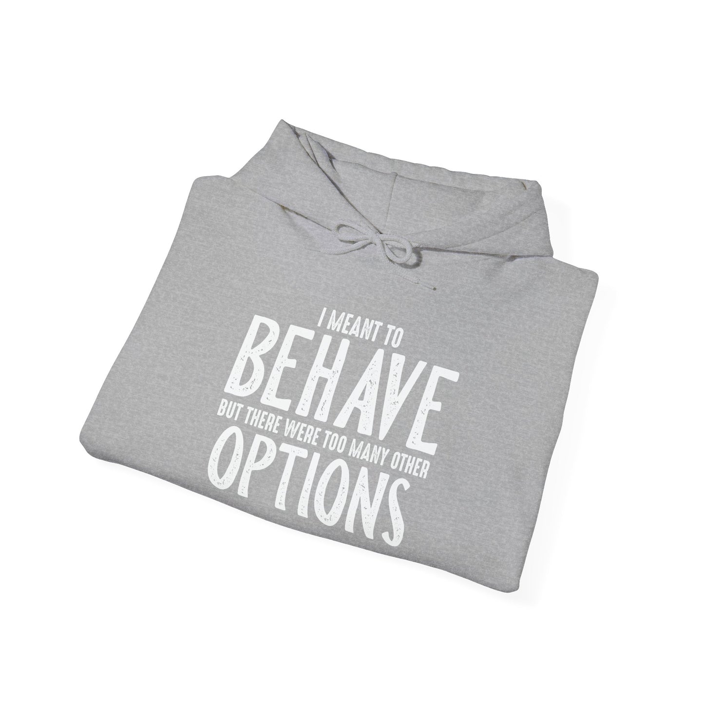 I MEANT TO BEHAVE - Premium Unisex Funny Sarcastic Black Hoodie Sweatshirt