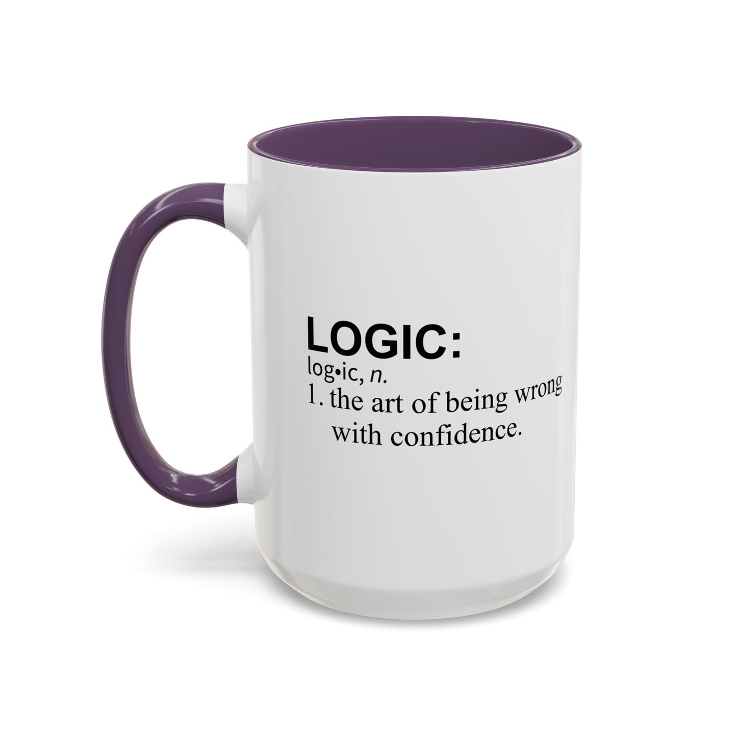 LOGIC n. Accent BiColor Funny Sarcastic Mug