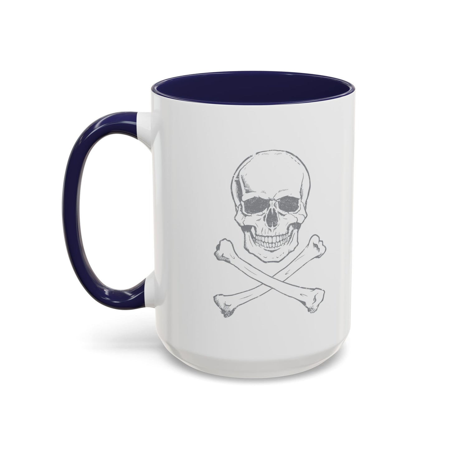 SKETCHY SKULL Accent BiColor Funny Sarcastic Mug