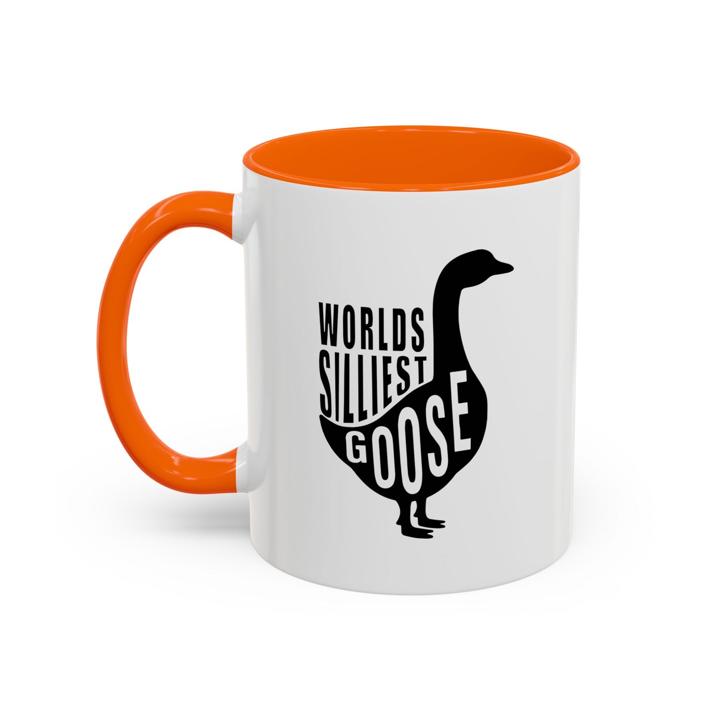 WORLDS SILLIEST GOOSE Accent BiColor Funny Sarcastic Mug