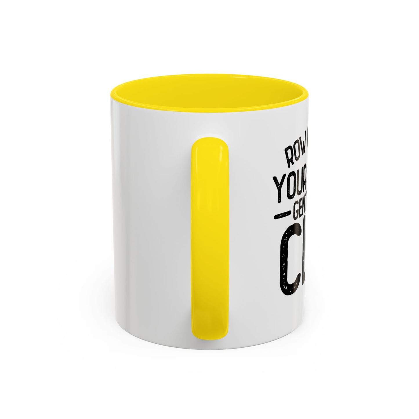 GENTLY OFF A CLIFF Accent BiColor Funny Sarcastic Mug