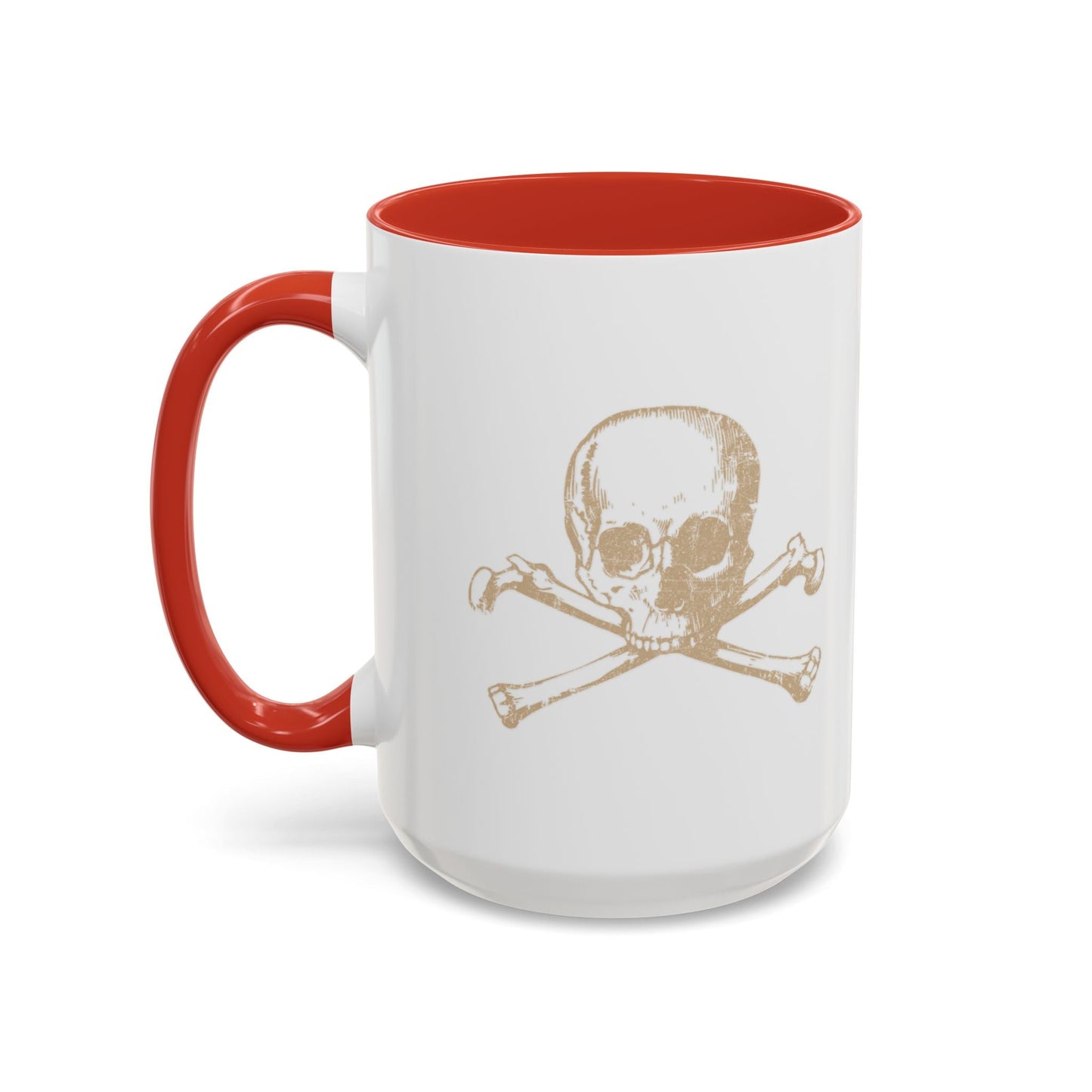 HUMAN SKULL CROSS BONES Accent BiColor Funny Sarcastic Mug