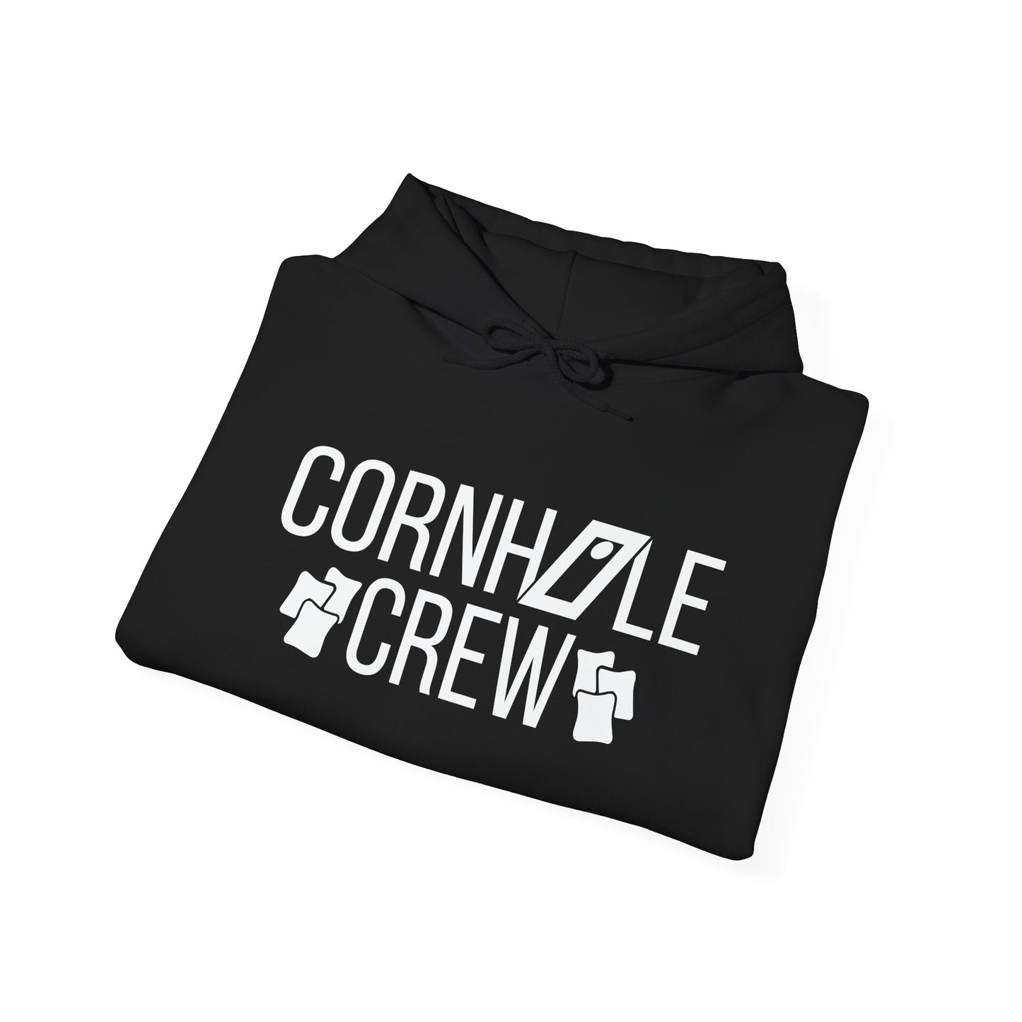 CORNHOLE CREW - Premium Unisex Funny Sarcastic Black Hoodie Sweatshirt