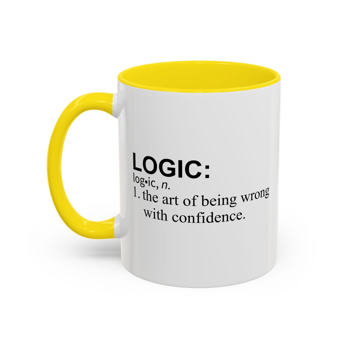 LOGIC n. Accent BiColor Funny Sarcastic Mug