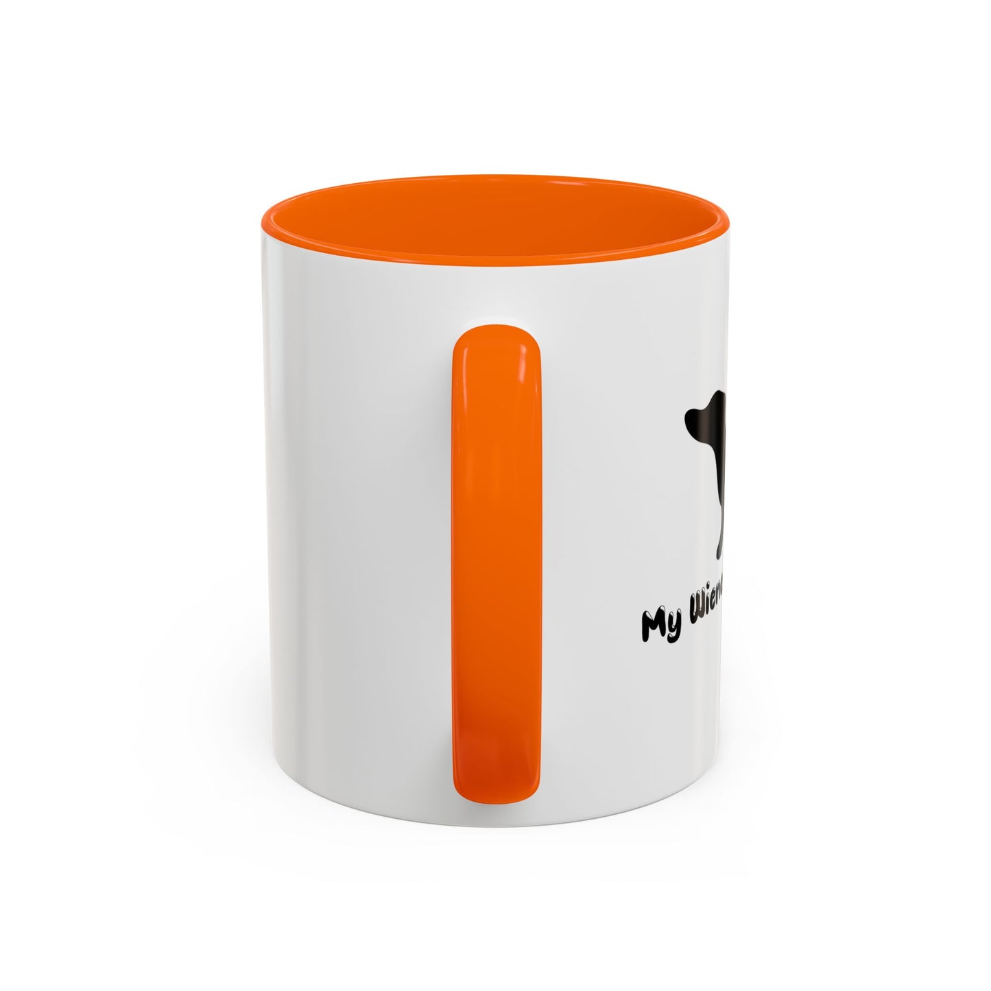 MY WIENER DOES TRICKS Accent BiColor Funny Sarcastic Mug