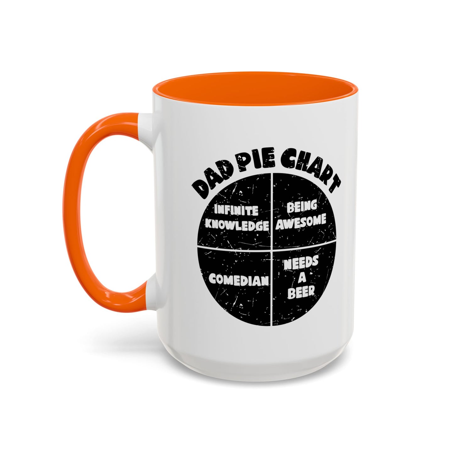 DAD PIE CHART Accent BiColor Funny Sarcastic Mug