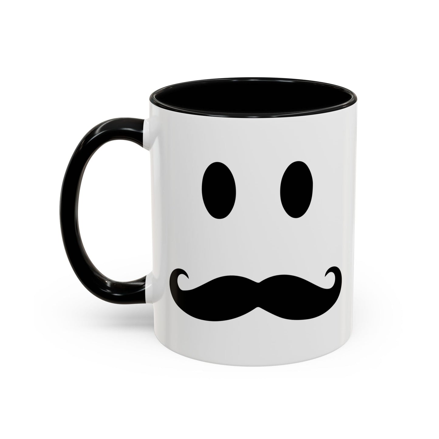 MOUSTACHE SMILE Accent BiColor Funny Sarcastic Mug