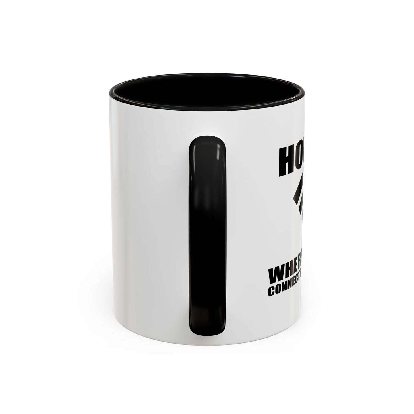 HOME IS WHERE WIFI CONNECTS AUTOMATICALLY Accent BiColor Funny Sarcastic Mug