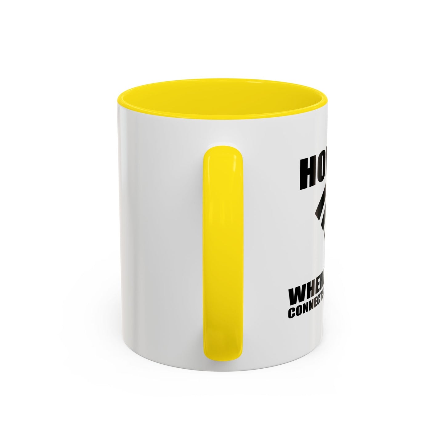 HOME IS WHERE WIFI CONNECTS AUTOMATICALLY Accent BiColor Funny Sarcastic Mug