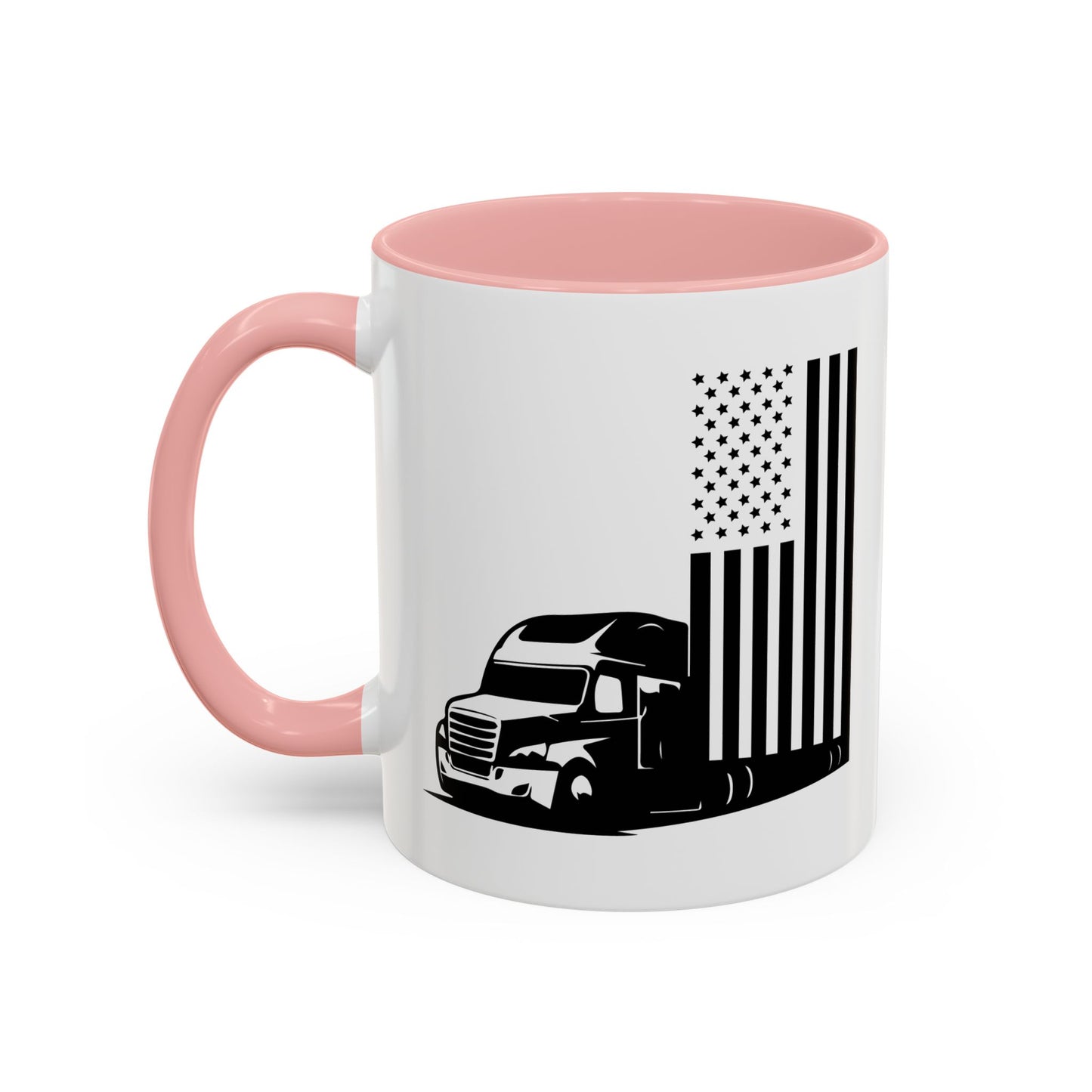 DISTRESS TRUCK AMERICAN FLAG Accent BiColor Funny Sarcastic Mug