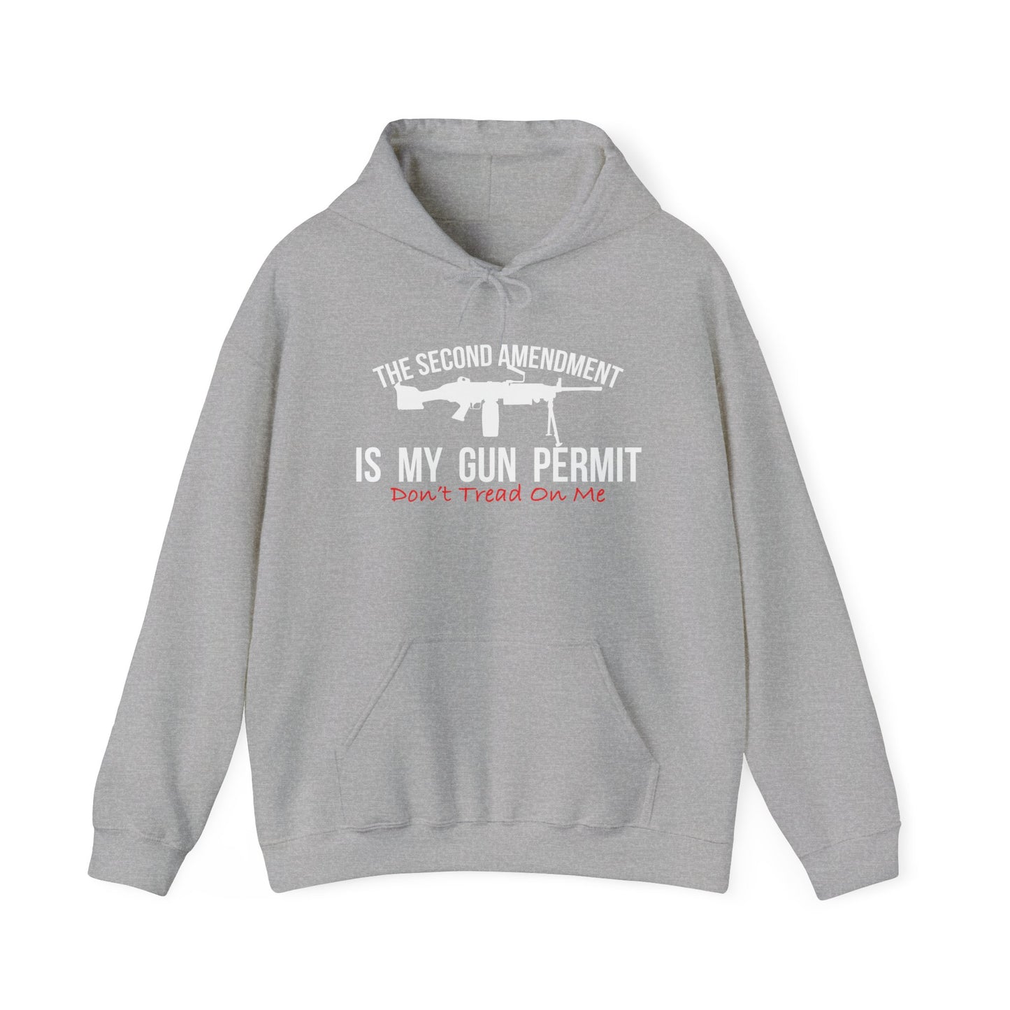 THE SECOND AMENDMENT IS MY GUN PERMIT - Premium Unisex Funny Sarcastic Black Hoodie Sweatshirt