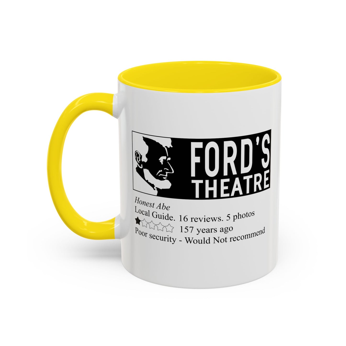 FORD'S THEATRE REVIEW Accent BiColor Funny Sarcastic Mug