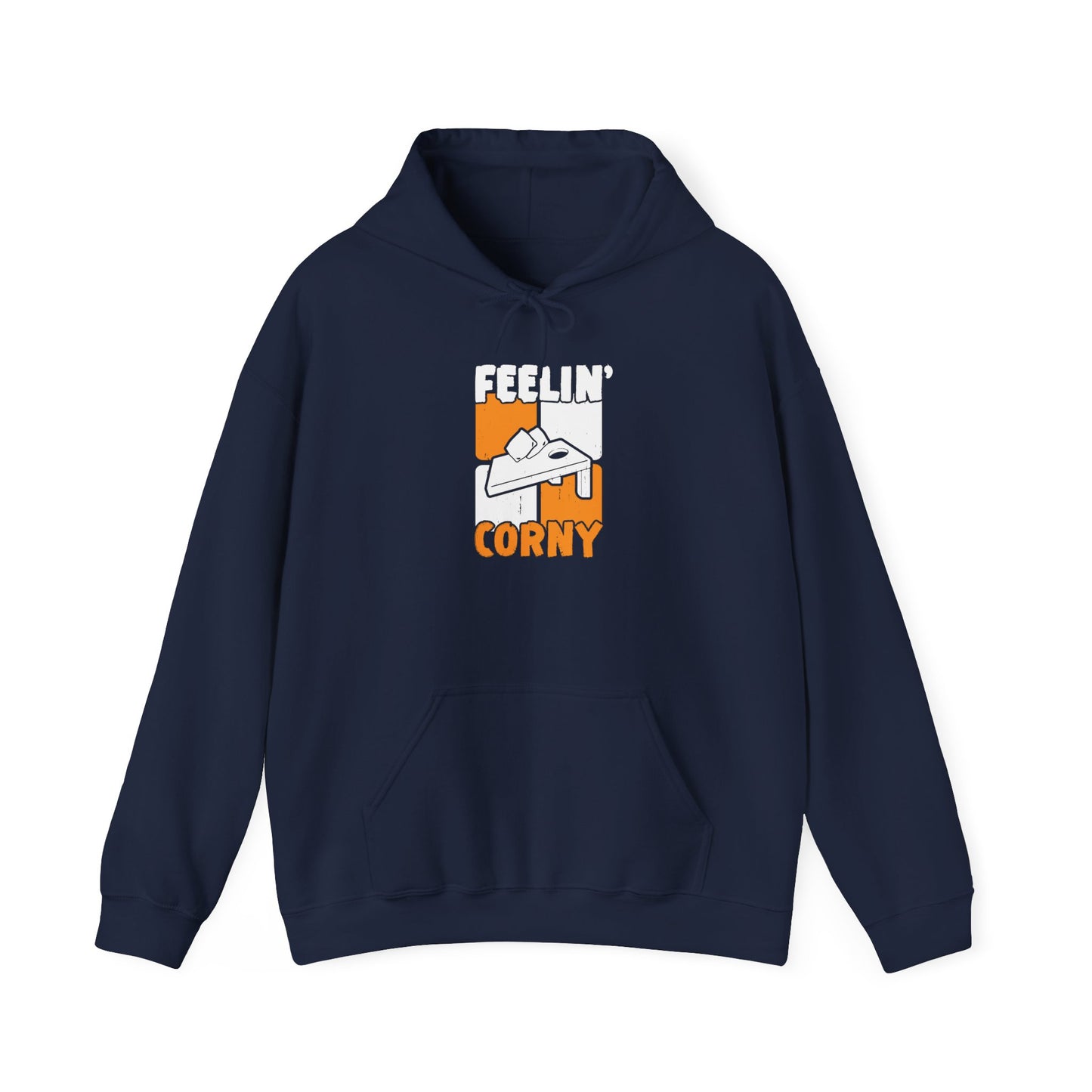 FEELIN' CORNY - Premium Unisex Funny Sarcastic Black Hoodie Sweatshirt