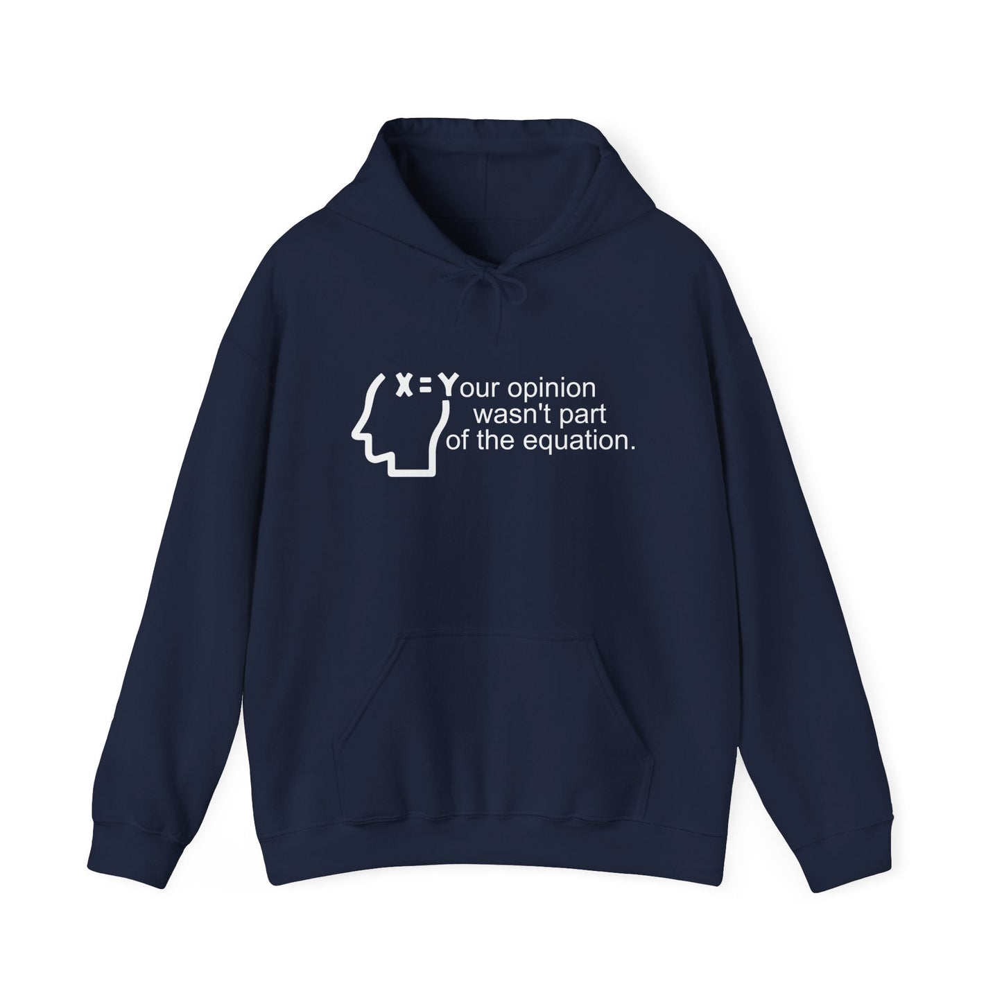 YOUR OPINION WASN'T PART OF THE EQUATION - Premium Unisex Funny Sarcastic Black Hoodie Sweatshirt