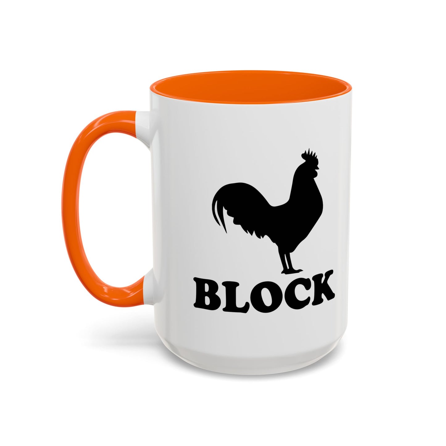 COCK BLOCK Accent BiColor Funny Sarcastic Mug