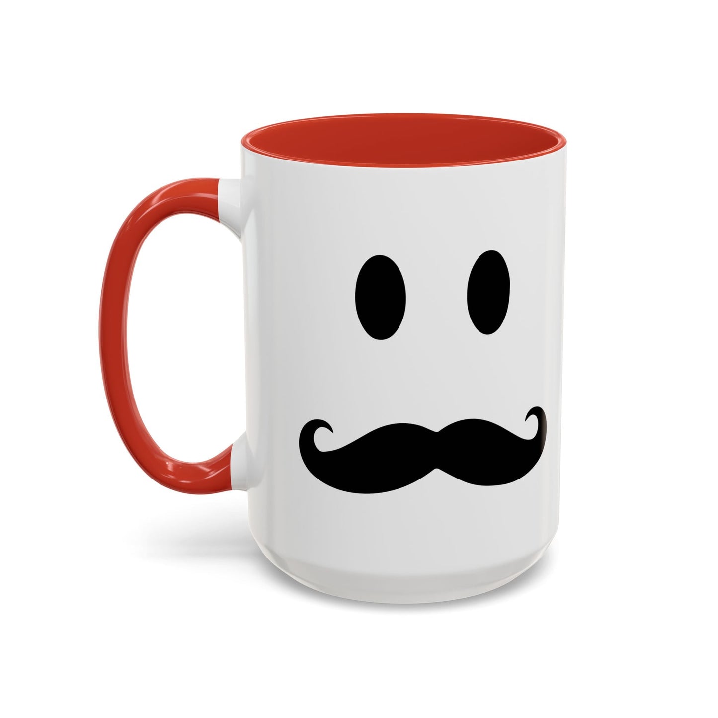 MOUSTACHE SMILE Accent BiColor Funny Sarcastic Mug