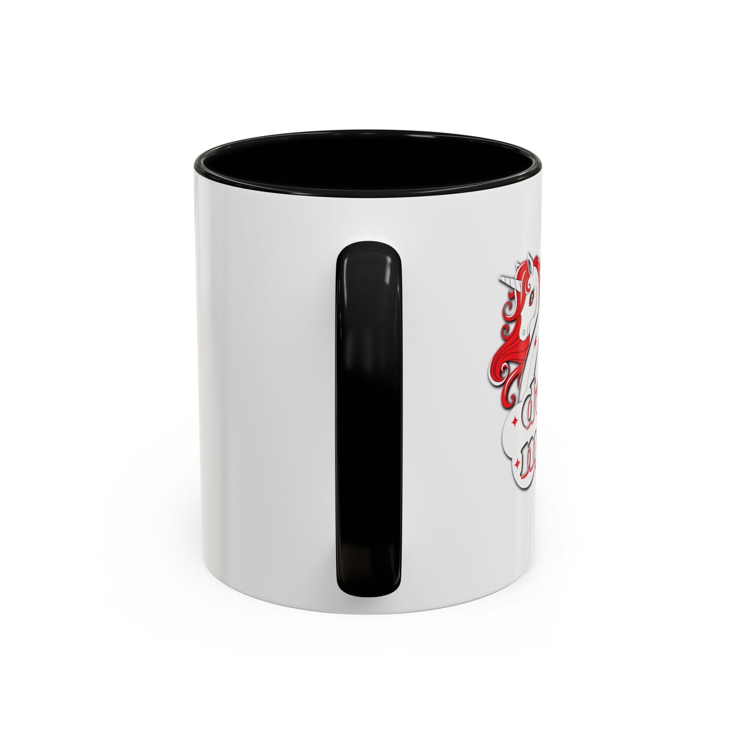 DEATH METAL UNICORN Accent BiColor Funny Sarcastic Mug