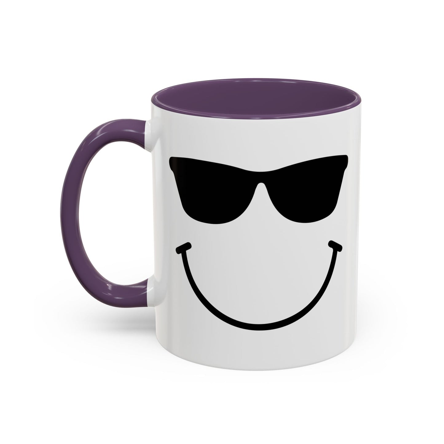 SUNGLASSES SMILE Accent BiColor Funny Sarcastic Mug