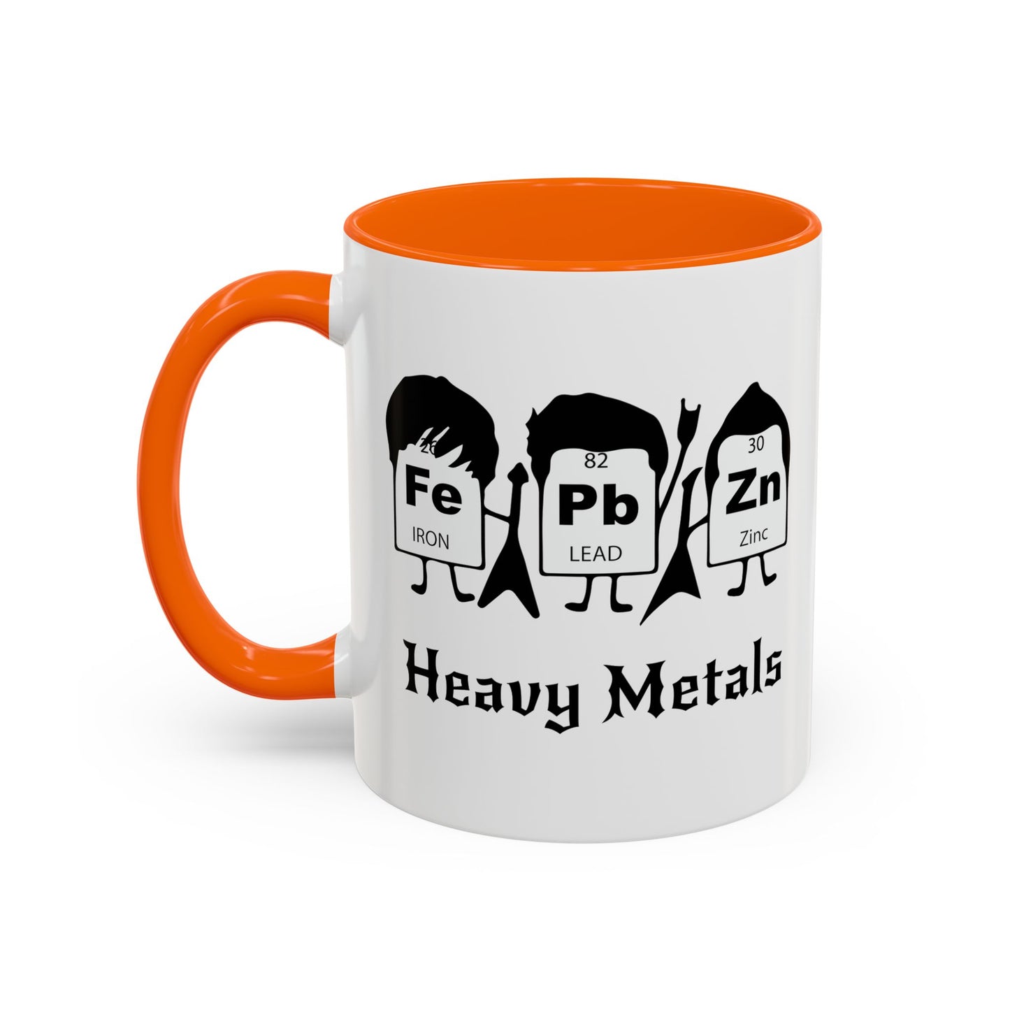 HEAVY METALS Accent BiColor Funny Sarcastic Mug