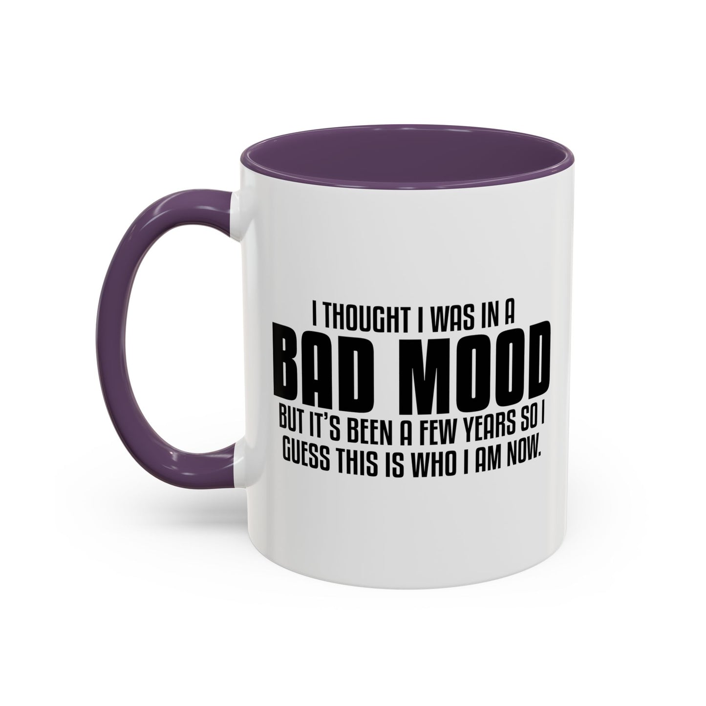 I THOUGHT I WAS IN A BAD MOOD Accent BiColor Funny Sarcastic Mug